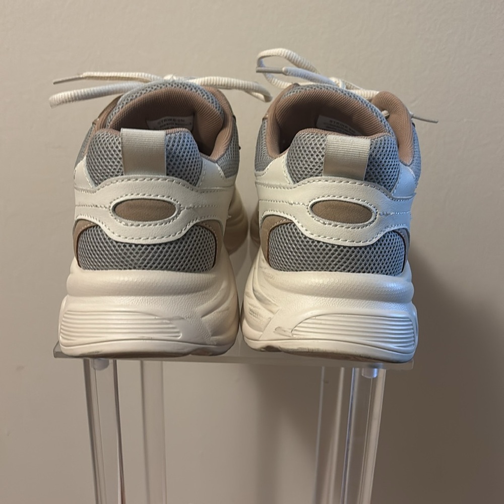 Cushionaire Strike Chunky Cream and Tan Sneakers - Picture 2 of 14